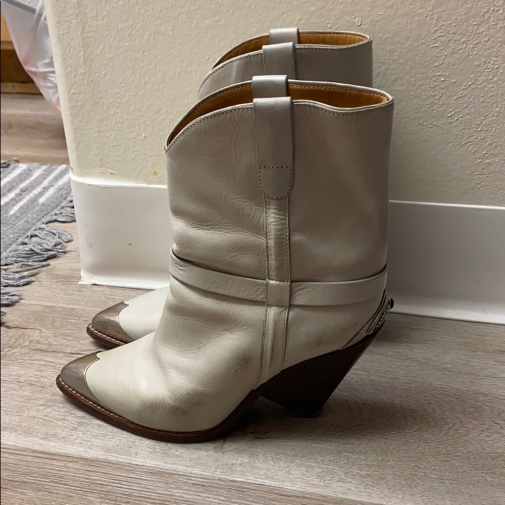 Isabel Marant Preowned Lamsy Cowboy boots Cloud